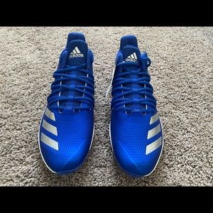 Adidas Afterburner 6 Speed Blue Silver Metal Baseball Cleats G27656 Men Size 13